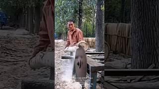 Master craftsman: cutting wood with skill and precision