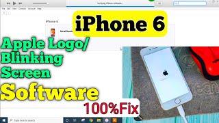 iphone 6 flashing apple logo and black screen|iphone 6 flashing| iphone 6 me software kaise dale