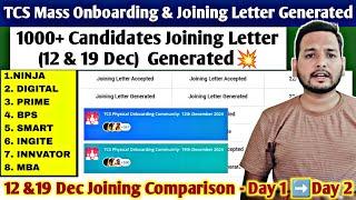 TCS DEC 2024 MASS ONBOARDING UPDATE | JOINING LETTER GENERATED | ONBOARDING COMMUNITY | MTOP, OL, JL