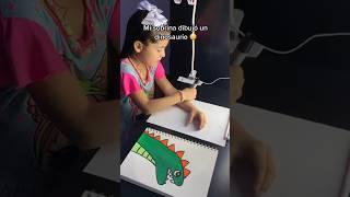 Mi sobrina hizo un dinosaurio ️ #arte #dibujo