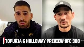 Ilia Topuria and Max Holloway have TENSE interview while previewing UFC 308 | ESPN MMA