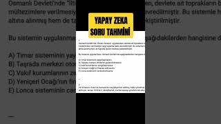 AYT 2025 YAPAY ZEKA SORU TAHMİNİ