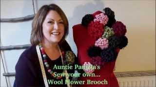 Wool Flower Brooch