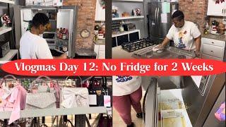 VLOGMAS DAY 12: NO FRIDGE FOR 2 WEEKS | DEEP CLEANING TO GET READY TO HAVE FRIDGE BACK | BURLINGTON