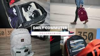 Tumbled Leather Daily Commuter Bag - Luxury Weekend Backpack that Holds 3 Pairs of Shoes