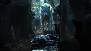 White Wolf Pack VS Black Animals (Rhino, Gorilla, Bear)