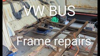 69 Bay window frame repairs. Cross members, outriggers and top hats.