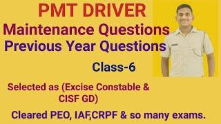 PMT DRIVER MAINTENANCE QUESTIONS & PREVIOUS YEAR QUESTIONS