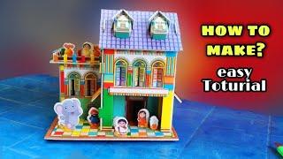 How to make DIY 3d PUZZLE HOUSE With easy TUTORIAL.