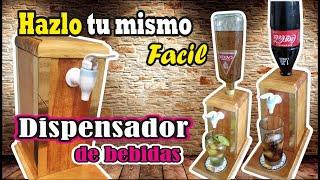 Como hacer DISPENSADOR DE BEBIDAS EN MADERA idea genial hazlo facil BEVERAGE DISPENSER Amazing idea