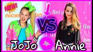 JoJo Siwa VS Annie Leblanc Musical.ly Battle | Famous Gymnast Girls Musically