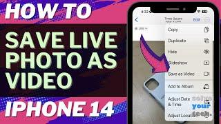 How to Save Live Photo as Video on iPhone 14