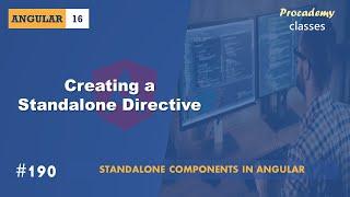 #190 Creating a Standalone Directive | Standalone Components | A Complete Angular Course