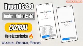  HyperOS 2.0 Update for Redmi Note 12 4G (Global) First MAJOR UPDATE  #xiaomihyperos