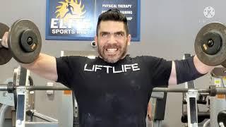 Strict press session today. Retry                  7 x 3 @ 165lbs / 75kg and full workout