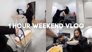 1 HOUR VLOG: laundry room reveal, new standing desk, mac n cheese recipe, ikea with dad & MORE