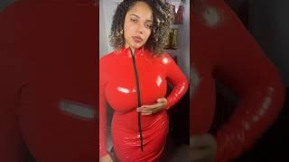 Soothing ASMR in my red latex suit ️ Don’t you just love the crackling sounds?  #fyp #model