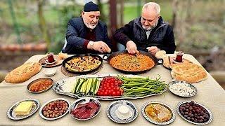 THE BEST TURKISH VILLAGE BREAKFAST EVER  EASY RECIPES️ OUTDOOR COOKING