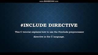 #Include Directive