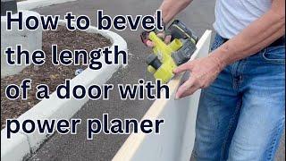 How to bevel the side of a door for installation