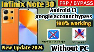 Infinix note 30 FRP bypass Android 13 new method | X6833B google account bypass