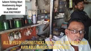 #Fishing #Fishingmaterial #Fishingshop #Hyderabadfishing #reels #rods Saleem Fishing Mart Hyderabad