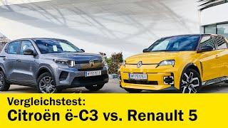 Citroën ë-C3 vs. Renault 5 E-Tech im Vergleichstest | ÖAMTC auto touring