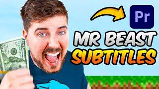 Easy POP UP Text Effect Premiere Pro Tutorial // Add Subtitles like Mr Beast