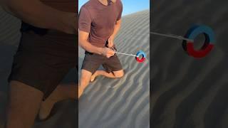 Magnet fishing in the desert! Magnetic slime! #magnet #magnetfishing #experiment