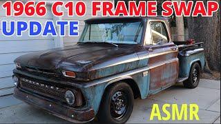 1966 C10 to 2001 Tahoe Frame Swap- AN ASMR UPDATE- (NO TALKING, NO MUSIC)