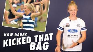 She kicked it how far? | Kate Darby's three goal haul ended with a bomb from the 50-metre line