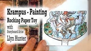 Krampus - Painting a Rocking Paper Toy