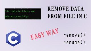 Delete data from file || FILE HANDLING || C Prog