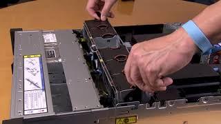 Lenovo ThinkSystem SR650 V2 installing a front drive backplane