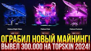 ОГРАБИЛ НОВЫЙ МАЙНИНГ НА TOPSKIN! ВЫВЕЛ 300.000 НА ТОПСКИН 2024!