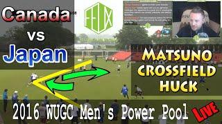 Matsuno's crossfield flick huck - Canada v Japan WUGC 2016 Film Session clip