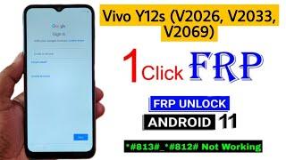 Vivo Y12s (v2033, v2026, v2069) FRP Bypass || Gmail Account Lock Remove Without Pc, Android 11 {2022