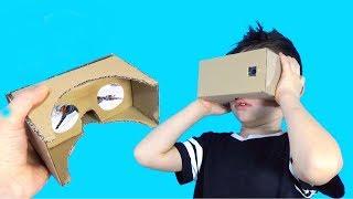 Как сделать очки ВИРТУАЛЬНОЙ РЕАЛЬНОСТИ из картона Cardboard VR BOX/ Семья Тими Тим