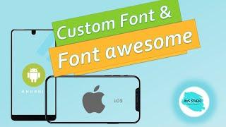 Flutter font awesome & custom font