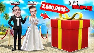 СВАДЕБНЫЙ ПОДАРОК АНДРЕЮ ЗА 3.000.000$! РАНДОМ ВЫБИРАЕТ СЮРПРИЗ! (GTA 5 RP)