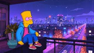 City Night Smoke Break️ Lofi Hip Hop ~ Relax / Study / Winter Vibe