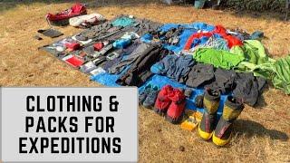 Clothing & Large Packs for 6,000m Peaks