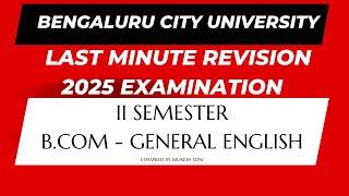 REVISION-BCU-2nd B.Com -General English-SEP SYLLABUS