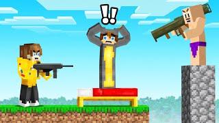 Minecraft Bed Wars vs My Friends with GUNS!
