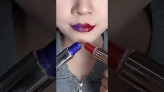 Red ️ VS Blue  Lipstick Tutorial, Beauty Tips