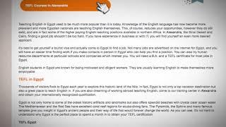 TEFL/TESOL Jobs in Egypt | International TEFL and TESOL Training (ITTT)