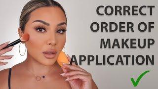 CORRECT ORDER OF MAKEUP APPLICATION | NINA UBHI