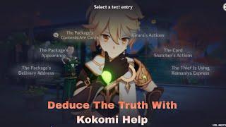 Deduce the truth with kokomi help  Quest GENSHIN IMPACT