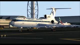 Tyumen Airlines Tu-154B takeoff from Dubai. Flight 7M449.