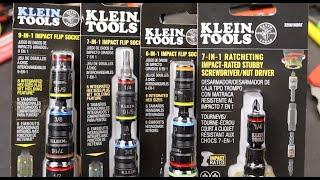 New Klein 7-in-1 Ratcheting Stubby Impact Screw/Nut Driver. Plus 6, 7 & 9-in-1 Impact Flip Sockets.